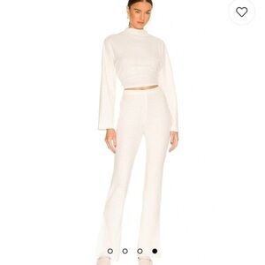 Princess Polly Ribbed Corduroy White Bell Bottom Pants Sz 2